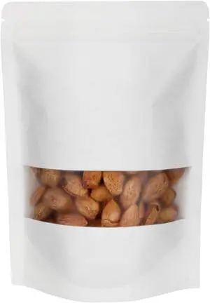50 Pieces White Kraft Resealable Bags for Small Business (4.7 X 7.9 Inches) 50 Pieces White Kraft Resealable Bags for Small Business (4.7 X 7.9 Inches)