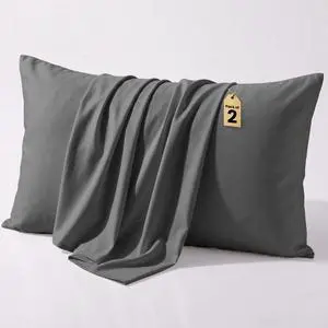 Toddler Pillowcases 12x16 Set of 2, Comfort Cotton Kids Pillow Cover, Hidden Zipper, Breathable Toddler Bedding for Travel, Daycare & Preschool, Small Mini Pillowcase-Dark Grey Toddler Pillowcases 12x16 Set of 2, Comfort Cotton Kids Pillow Cover, Hidden Zipper, Breathable Toddler Bedding for Travel, Daycare & Preschool, Small Mini Pillowcase-Dark Grey