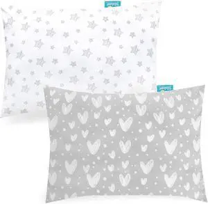 Toddler Pillowcase Organic Cotton for 13"x18" & 14"x19" Kids Travel Pillow Toddler Pillowcase Organic Cotton for 13"x18" & 14"x19" Kids Travel Pillow