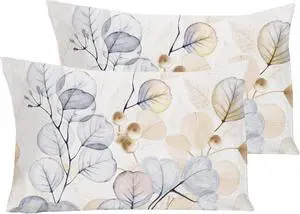 Queen Pillow Cases Set of 2, Floral Brushed Microfiber, 20 x 30 Queen Pillow Cases Set of 2, Floral Brushed Microfiber, 20 x 30