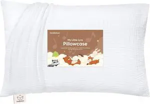 Cotton Muslin Toddler Pillowcase 13x18 Only, 1-Pack (Soft White) Cotton Muslin Toddler Pillowcase 13x18 Only, 1-Pack (Soft White)
