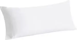Body Pillow Pillowcase, Rayon from Bamboo, White, 20"x54" Body Pillow Pillowcase, Rayon from Bamboo, White, 20"x54"