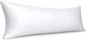 evoLive 100% Rayon Derived from Bamboo Cooling Breathable Body Pillow Cover/Pillowcases 21x54 inches with Hidden Zipper Closure (White, 21X54 Body Pillow Cover) evoLive 100% Rayon Derived from Bamboo Cooling Breathable Body Pillow Cover/Pillowcases 21x54 inches with Hidden Zipper Closure (White, 21X54 Body Pillow Cover)