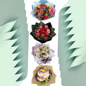 the florist Supply 20 Sheets Premium Flower Wrapping Paper | Waterproof Flower Wrapping Paper for Bouquets | Double Sided Floral Bouquet Sheets | DIY Gifts Colorblend Ocean Spray the florist Supply 20 Sheets Premium Flower Wrapping Paper | Waterproof Flower Wrapping Paper for Bouquets | Double Sided Floral Bouquet Sheets | DIY Gifts Colorblend Ocean Spray