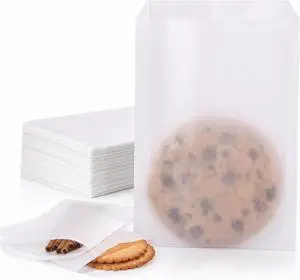 Quotidian White Flat Glassine Paper Snack Bags 4x6 in, 100 Count Quotidian White Flat Glassine Paper Snack Bags 4x6 in, 100 Count