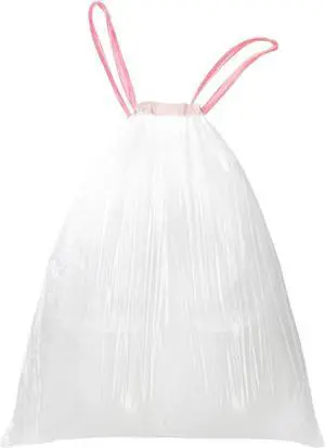 WAIKAS Trash Bags 13 Gallon, Tall Kitchen Drawstring, Unscented, White,28ct WAIKAS Trash Bags 13 Gallon, Tall Kitchen Drawstring, Unscented, White,28ct