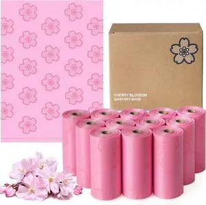 180 PCS Sanitary Napkin Disposal Bags Cherry Blossom Scented, Pink 180 PCS Sanitary Napkin Disposal Bags Cherry Blossom Scented, Pink