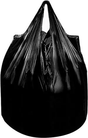 Waikas 4 Gallon Trash Bag with Handles, Pack of 80, Unscented Garbage Bags, Size 45 * 55cm, 4.15g/pcs, 1Mil Thickness, Unscented, Black Waikas 4 Gallon Trash Bag with Handles, Pack of 80, Unscented Garbage Bags, Size 45 * 55cm, 4.15g/pcs, 1Mil Thickness, Unscented, Black