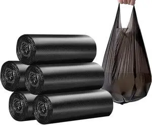 4 GALLON Bathroom Trash Bags Black, 5 Rolls/100 Counts Small HANDLES Garbage Bags for Office, Bathroom Wastebasket Waste Bin Black Portable Rubbish Bags (Black 100 Counts) 4 GALLON Bathroom Trash Bags Black, 5 Rolls/100 Counts Small HANDLES Garbage Bags for Office, Bathroom Wastebasket Waste Bin Black Portable Rubbish Bags (Black 100 Counts)