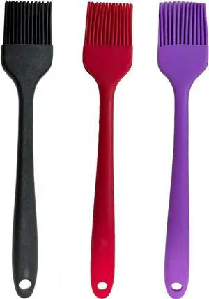 Pastry Brush For Baking,Silicone Basting Brush For Cooking,315°C Heat Resistant Food Brush for Oil & Sauce,Non-Shedding for Kitchen Butter Bread Meat Egg Wash Cake Baster(3pc Red Black Purple) Pastry Brush For Baking,Silicone Basting Brush For Cooking,315°C Heat Resistant Food Brush for Oil & Sauce,Non-Shedding for Kitchen Butter Bread Meat Egg Wash Cake Baster(3pc Red Black Purple)
