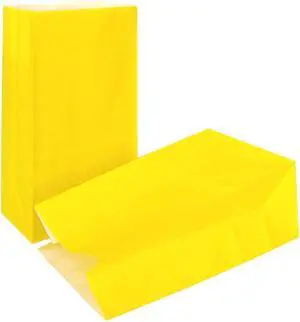 KEYYOOMY Mini Yellow Paper Bags Yellow Party Favor Bags Small Party Goodie Bag Paper Lunch Bag (24 CT, 3.5 X 2.4 X 7.1 In) KEYYOOMY Mini Yellow Paper Bags Yellow Party Favor Bags Small Party Goodie Bag Paper Lunch Bag (24 CT, 3.5 X 2.4 X 7.1 In)