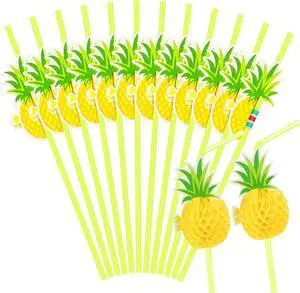 Hysagtek 50 Pcs Pineapple Straws Pineapple Drinking Straws Tropical Straws Cocktail Straws Hawaiian Straws for Luau Party, Pool Party, Birthday Party, Hawaiian Party Tableware Decorations Supplies Hysagtek 50 Pcs Pineapple Straws Pineapple Drinking Straws Tropical Straws Cocktail Straws Hawaiian Straws for Luau Party, Pool Party, Birthday Party, Hawaiian Party Tableware Decorations Supplies