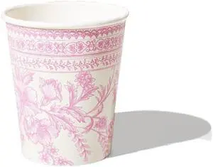 Coterie Pink Toile Paper Cups (Set of 10) - Decorative & Durable Disposable Cups for Bridal Party, Birthday Party, Baby Shower, Tea Party, Spring & Summer Gatherings | 9oz Paper Party Cups Coterie Pink Toile Paper Cups (Set of 10) - Decorative & Durable Disposable Cups for Bridal Party, Birthday Party, Baby Shower, Tea Party, Spring & Summer Gatherings | 9oz Paper Party Cups