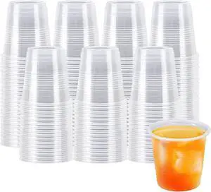 Clawsoff 100 Pack 3 oz Plastic Cups Disposable Clear Small Mouthwash Cups Clawsoff 100 Pack 3 oz Plastic Cups Disposable Clear Small Mouthwash Cups