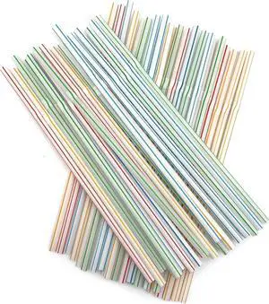 Jacent Flexible Striped Disposable Drinking Straws, Bendable Plastic Straws: 300 Count Jacent Flexible Striped Disposable Drinking Straws, Bendable Plastic Straws: 300 Count
