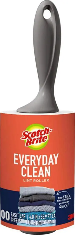 Scotch-Brite Everyday Clean Lint Roller, 100 Sheets Total, 1 Pack Scotch-Brite Everyday Clean Lint Roller, 100 Sheets Total, 1 Pack