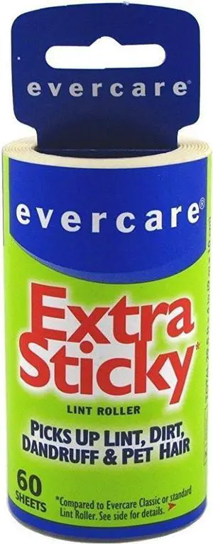 Evercare Garment Lint Roller Extreme Stick Refill - 60 Sheets Evercare Garment Lint Roller Extreme Stick Refill - 60 Sheets