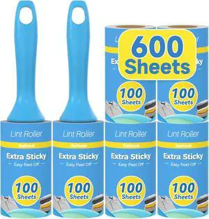 Swihauk 600 Sheets Extra Sticky Lint Rollers for Pet Hair Swihauk 600 Sheets Extra Sticky Lint Rollers for Pet Hair