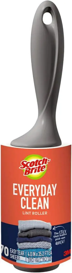 Scotch-Brite Everyday Clean Lint Roller,70 Sheets Total, 1 Pack Scotch-Brite Everyday Clean Lint Roller,70 Sheets Total, 1 Pack