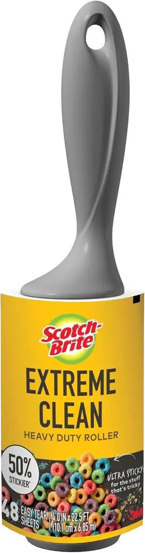 3M 830R-S-48 Scotch-Brite 50% Stickier Lint Roller-48 Sheets 4" X25.1 3M 830R-S-48 Scotch-Brite 50% Stickier Lint Roller-48 Sheets 4" X25.1