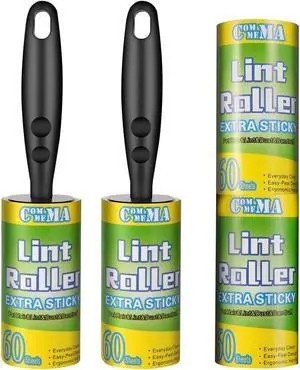 COMMEMA Lint Rollers for Pet Hair Extra Sticky, Pet Hair Remover Set Brush for Dog & Cat Hair Removal, Clothes, Furniture, 2 Handles with 4 Refills, 240 Total Sheets COMMEMA Lint Rollers for Pet Hair Extra Sticky, Pet Hair Remover Set Brush for Dog & Cat Hair Removal, Clothes, Furniture, 2 Handles with 4 Refills, 240 Total Sheets