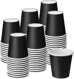 100 Pack 3 oz Disposable Paper Cups, Black Bathroom Cups 100 Pack 3 oz Disposable Paper Cups, Black Bathroom Cups