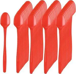 8.25" Plastic Spoons, Heavy Duty Disposable Spoons, Long Handle Spoon, Plastic Cutlery for Cocktail Stirring Dessert Milkshakes Ice Cream Tea and Floats (36 Pack) 8.25" Plastic Spoons, Heavy Duty Disposable Spoons, Long Handle Spoon, Plastic Cutlery for Cocktail Stirring Dessert Milkshakes Ice Cream Tea and Floats (36 Pack)