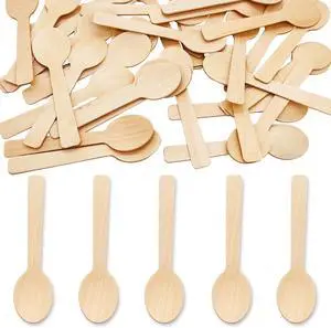 200 Pcs Mini Wooden Spoons, 4 Inch Disposable Wooden Dessert Spoons, Biodegradable Compostable Birchwood 200 Pcs Mini Wooden Spoons, 4 Inch Disposable Wooden Dessert Spoons, Biodegradable Compostable Birchwood