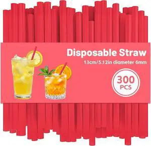 300 Pack Red Cocktail Straws 5inch Short Straws for Drinks, 0.24inch Diameter Disposable Plastic Straws for Boba, Coffee, Milkshakes Perfect for Bar, Party, Daily Use.(Red) 300 Pack Red Cocktail Straws 5inch Short Straws for Drinks, 0.24inch Diameter Disposable Plastic Straws for Boba, Coffee, Milkshakes Perfect for Bar, Party, Daily Use.(Red)
