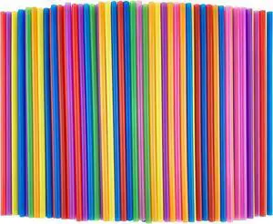 KTOJOY 300 PCS Colorful Disposable Drinking Plastic Straws, 0.23" Diameter and 8.26" Long Straight Straws, Multicolour for Juice, Milk and Tea KTOJOY 300 PCS Colorful Disposable Drinking Plastic Straws, 0.23" Diameter and 8.26" Long Straight Straws, Multicolour for Juice, Milk and Tea