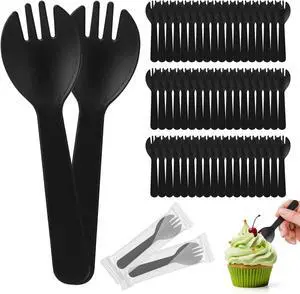 100pcs Mini Spork Individually Wrapped 100pcs Mini Spork Individually Wrapped