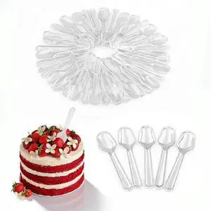 200pcs Mini Tasting Spoons for Desserts,Disposable Clear Plastic Spoons 200pcs Mini Tasting Spoons for Desserts,Disposable Clear Plastic Spoons