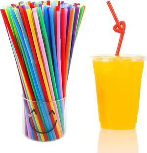 Tomnk 10.3" Flexible Bendy Disposable Drinking Straws, 100 Pack, 8 Colors Tomnk 10.3" Flexible Bendy Disposable Drinking Straws, 100 Pack, 8 Colors