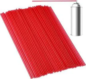 100 Pcs Spray Can Straws 4.7 inch Spray Can Replacement Straws Red Plastic Extension Straw for Narrow Space Paint Cleaner Lubricant Oil 100 Pcs Spray Can Straws 4.7 inch Spray Can Replacement Straws Red Plastic Extension Straw for Narrow Space Paint Cleaner Lubricant Oil