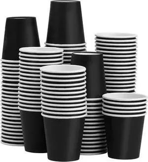 3 oz Paper Cups 100 Pack Black Bathroom Cups Small Cups 3 oz Paper Cups 100 Pack Black Bathroom Cups Small Cups