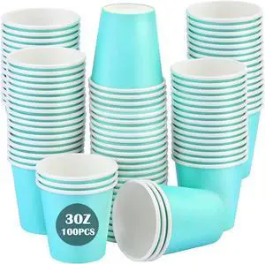 Wuadua 100 Pack 3 oz Bathroom Paper Cups Blue Small Mouthwash Cups Wuadua 100 Pack 3 oz Bathroom Paper Cups Blue Small Mouthwash Cups