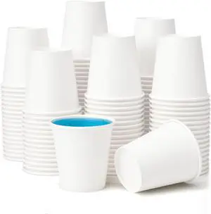 BYSNOW 100 Pack 3 oz Paper Cups, Small Disposable Bathroom Cups BYSNOW 100 Pack 3 oz Paper Cups, Small Disposable Bathroom Cups