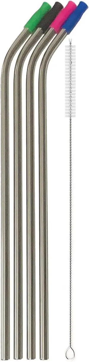 14 Inch Stainless Steel Straws, 4pcs Ultra Long Reusable 0.32" (8mm) Big Wide Metal Straws for 40oz/64oz Tumblers or Super Tall Cups with Silicone Tips and Cleaning Brush 14 Inch Stainless Steel Straws, 4pcs Ultra Long Reusable 0.32" (8mm) Big Wide Metal Straws for 40oz/64oz Tumblers or Super Tall Cups with Silicone Tips and Cleaning Brush