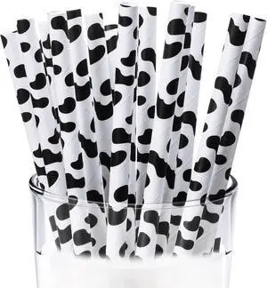 Honeydak 25 Pcs Cow Party Supplies Disposable Paper Straws Farm Birthday Party Supplies Paper Cow Print Drinking Black and White Straws for Kids Birthday Farm Theme Baby Bridal Shower Decorations Honeydak 25 Pcs Cow Party Supplies Disposable Paper Straws Farm Birthday Party Supplies Paper Cow Print Drinking Black and White Straws for Kids Birthday Farm Theme Baby Bridal Shower Decorations