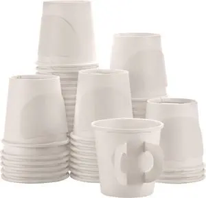 Premium Espresso White Paper Cups with Handles - 4 oz (50 Pack) - Elegant, Eco-Friendly & Perfect for Creamy Coffee Moments Premium Espresso White Paper Cups with Handles - 4 oz (50 Pack) - Elegant, Eco-Friendly & Perfect for Creamy Coffee Moments
