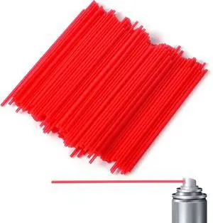 200pcs Spray Can Straws, 4.72in Long Red PP Material Nozzle Extension Tubes 200pcs Spray Can Straws, 4.72in Long Red PP Material Nozzle Extension Tubes