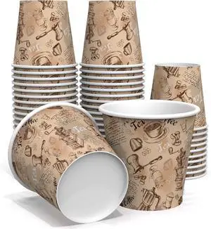 6 oz Paper Cups for Coffee and Tea - Decorated Office Disposable Water Paper Cups 6 oz Paper Cups for Coffee and Tea - Decorated Office Disposable Water Paper Cups