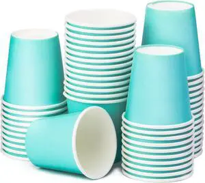 3 oz Bathroom Cups, 50 Pack Small Paper Cups Bathroom Cups Blue 3 oz Bathroom Cups, 50 Pack Small Paper Cups Bathroom Cups Blue