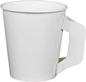 Hot Beverage Cup for Coffee, Tea, Water, Shots, Wheat Grass, Samples With Handle (50ct 6oz) Hot Beverage Cup for Coffee, Tea, Water, Shots, Wheat Grass, Samples With Handle (50ct 6oz)