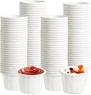 GGOLDMER 300 Pack 0.5 oz Disposable Paper Souffle Medicine Cups, 1/2 Ounce Small Paper Portion Cups for Pills, Tasting Sample, Food Services, Dessert, Condiments, Sauce GGOLDMER 300 Pack 0.5 oz Disposable Paper Souffle Medicine Cups, 1/2 Ounce Small Paper Portion Cups for Pills, Tasting Sample, Food Services, Dessert, Condiments, Sauce