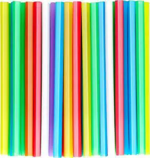 50 PCS Jumbo Smoothie Straws, Colorful Disposable Milkshake 50 PCS Jumbo Smoothie Straws, Colorful Disposable Milkshake