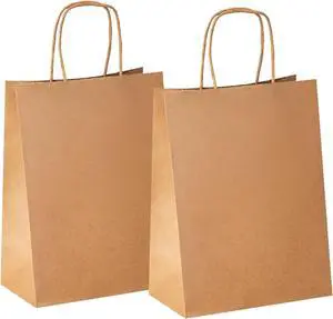 YEEHAW 50Pcs Brown Gift Bags with Handles 5.8x3.2x8.25 In Paper Kraft Bags YEEHAW 50Pcs Brown Gift Bags with Handles 5.8x3.2x8.25 In Paper Kraft Bags
