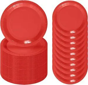 50 Pcs Red Paper Plates 7 Inch Red Dessert Plate Disposable Dinner Plates for Baby Shower Bridal Shower Birthday Party Supplies Disposable Paper Plate 50 Pcs Red Paper Plates 7 Inch Red Dessert Plate Disposable Dinner Plates for Baby Shower Bridal Shower Birthday Party Supplies Disposable Paper Plate