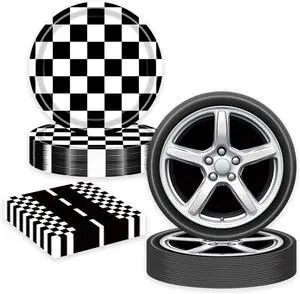 60 Pcs Racing Car Paper Plates and Napkins Race Car Birthday Party Plates Supplies Disposable Dinner Dessert Tableware Decorations for Boys Birthday Race Themed Kids Truck Party Serve 20 Guests 60 Pcs Racing Car Paper Plates and Napkins Race Car Birthday Party Plates Supplies Disposable Dinner Dessert Tableware Decorations for Boys Birthday Race Themed Kids Truck Party Serve 20 Guests