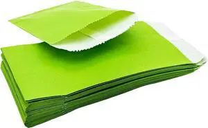 Green Paper Treat Bag 3.15 x 5.12 inch Small Flat Wax Greaseproof Bakery Glassine Cookie Paper Bags for Candy Chocolate Pastries Snacks (100Pcs Green) Green Paper Treat Bag 3.15 x 5.12 inch Small Flat Wax Greaseproof Bakery Glassine Cookie Paper Bags for Candy Chocolate Pastries Snacks (100Pcs Green)